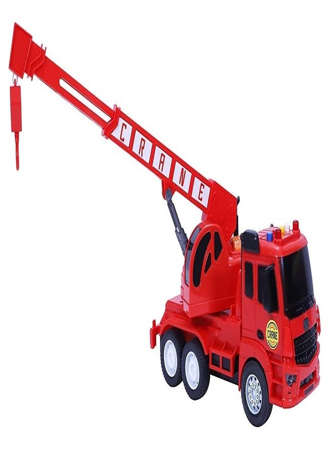 EYESIGN Unbreakable Fire Safety Truck Toy Friction Power Pull Back Vehicles Engineering Toys Truck with Light & Sound for Kids Boys Girls (Rescue Crane) - Image 3